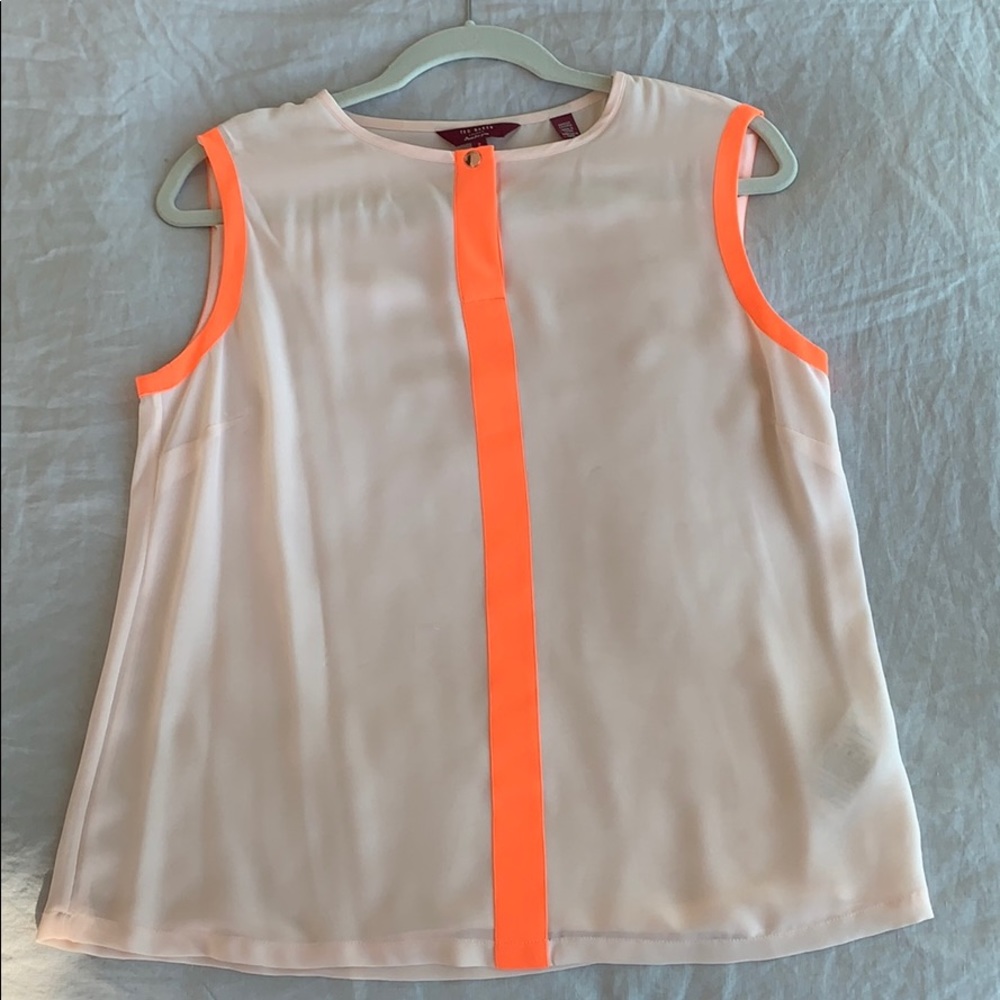 Ted Baker Cream Silk Blouse Size 2